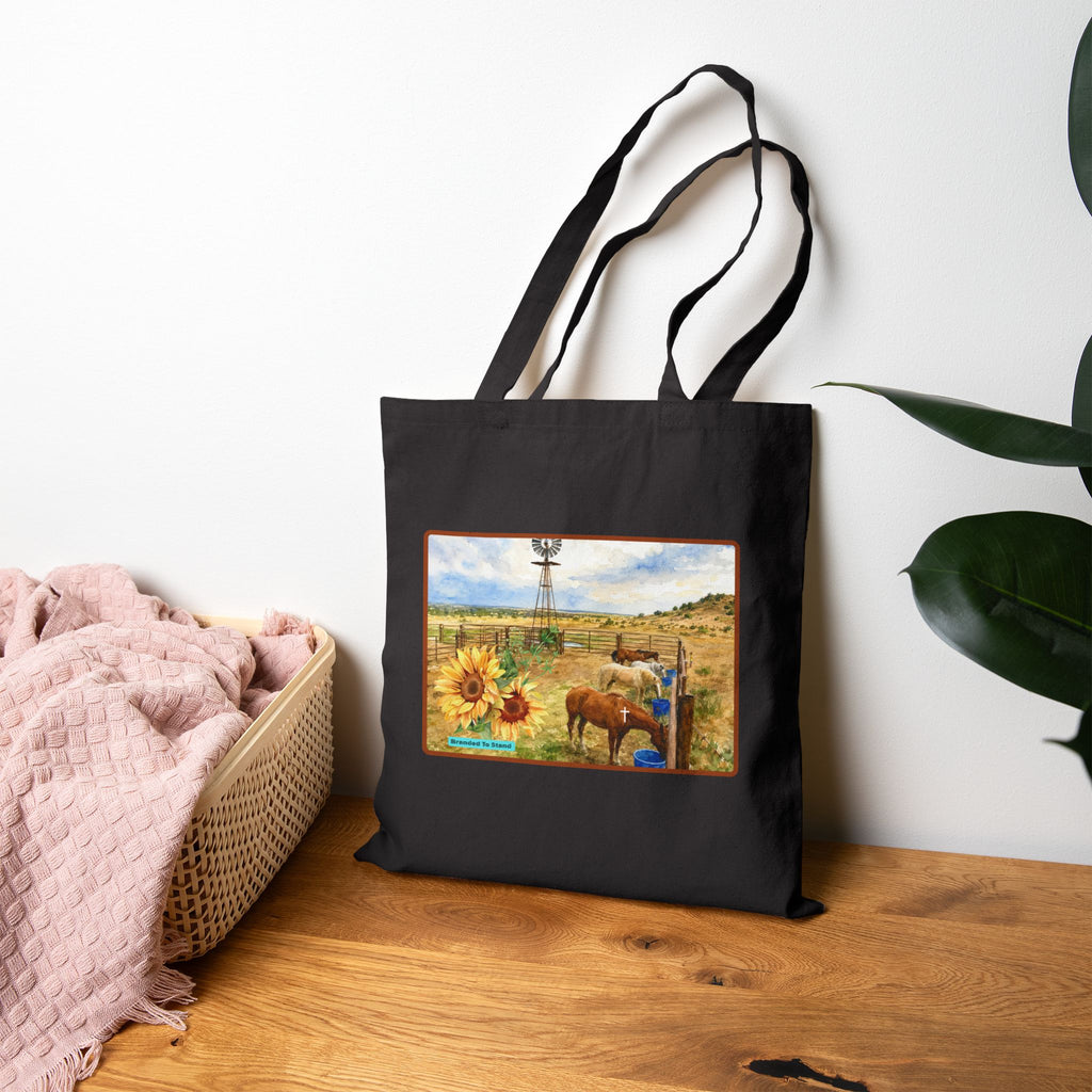 Ranch Branded To Stand Cotton Canvas Tote Bag