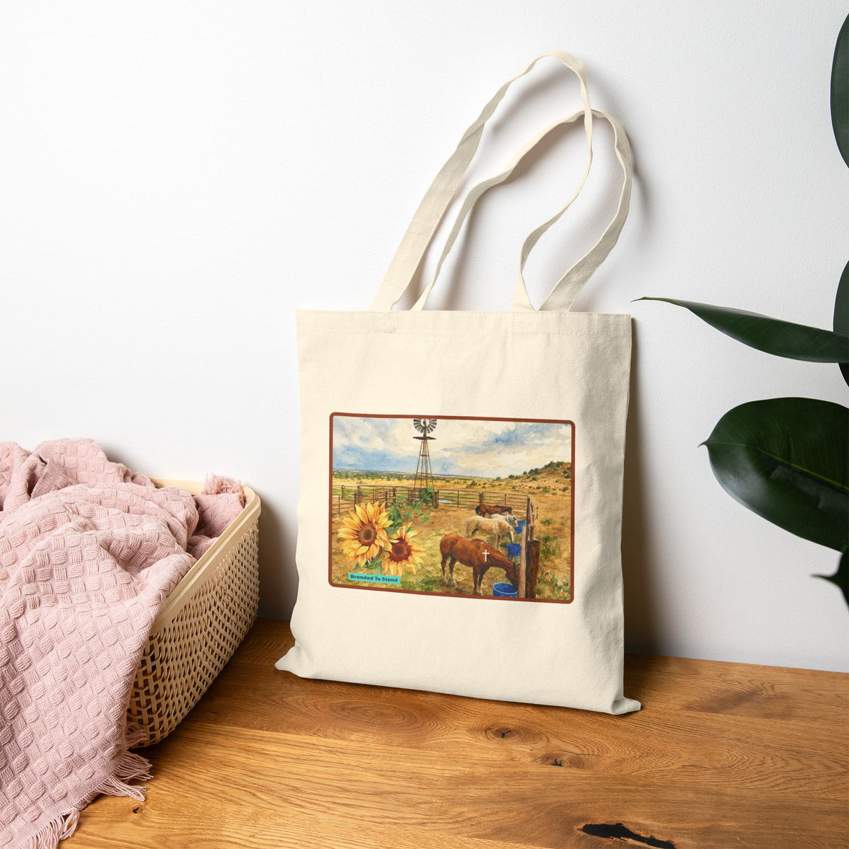Ranch Branded To Stand Cotton Canvas Tote Bag