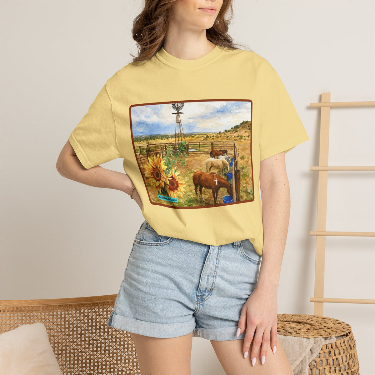 Ranch Branded To Stand Unisex Garment-Dyed T-shirt