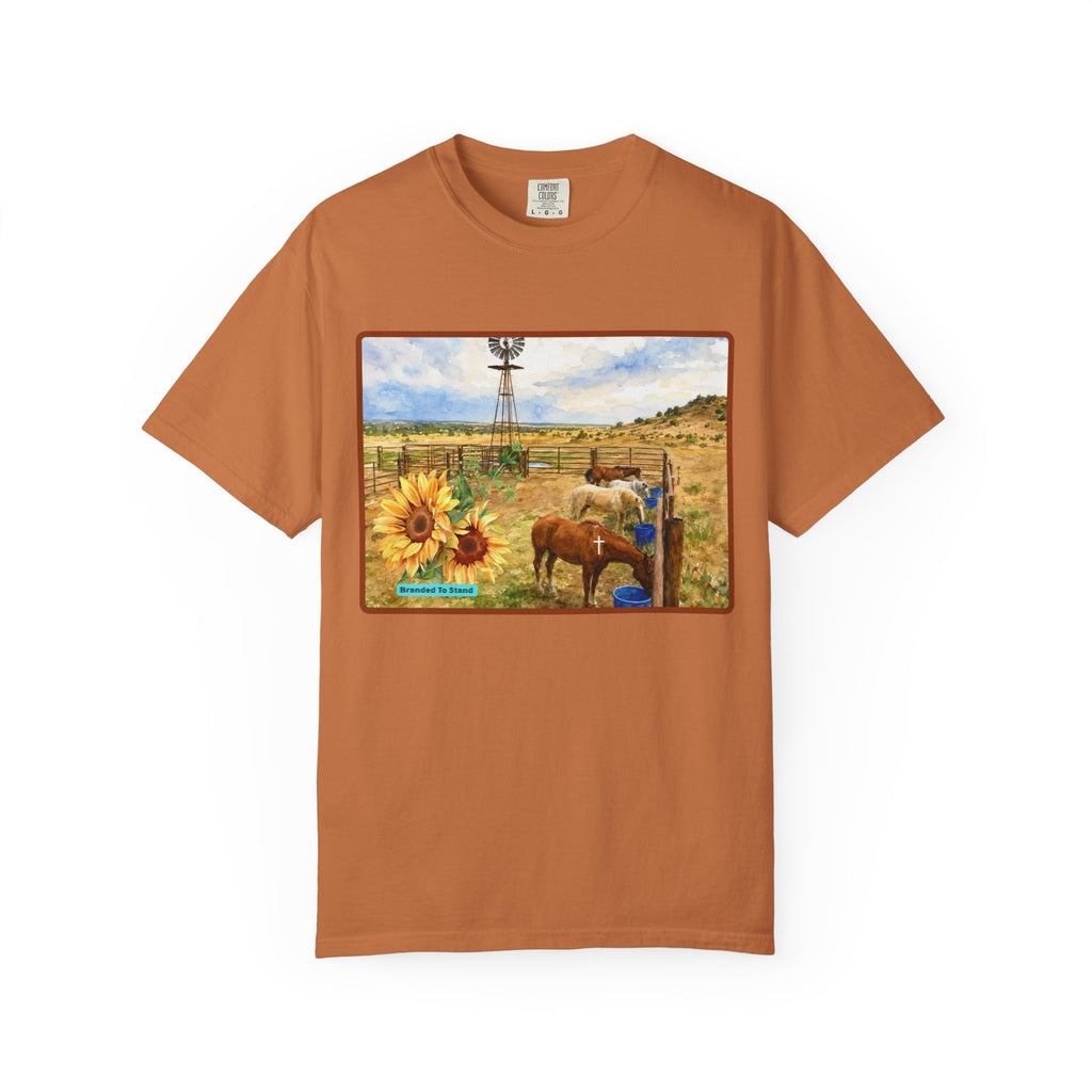 Ranch Branded To Stand Unisex Garment-Dyed T-shirt