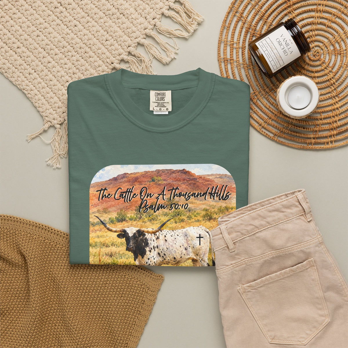 Cattle On A Thousand Hills Unisex Garment-Dyed T-shirt