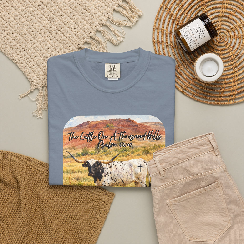 Cattle On A Thousand Hills Unisex Garment-Dyed T-shirt