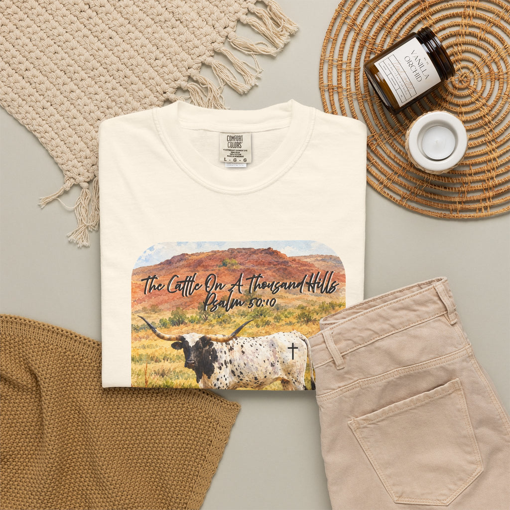 Cattle On A Thousand Hills Unisex Garment-Dyed T-shirt
