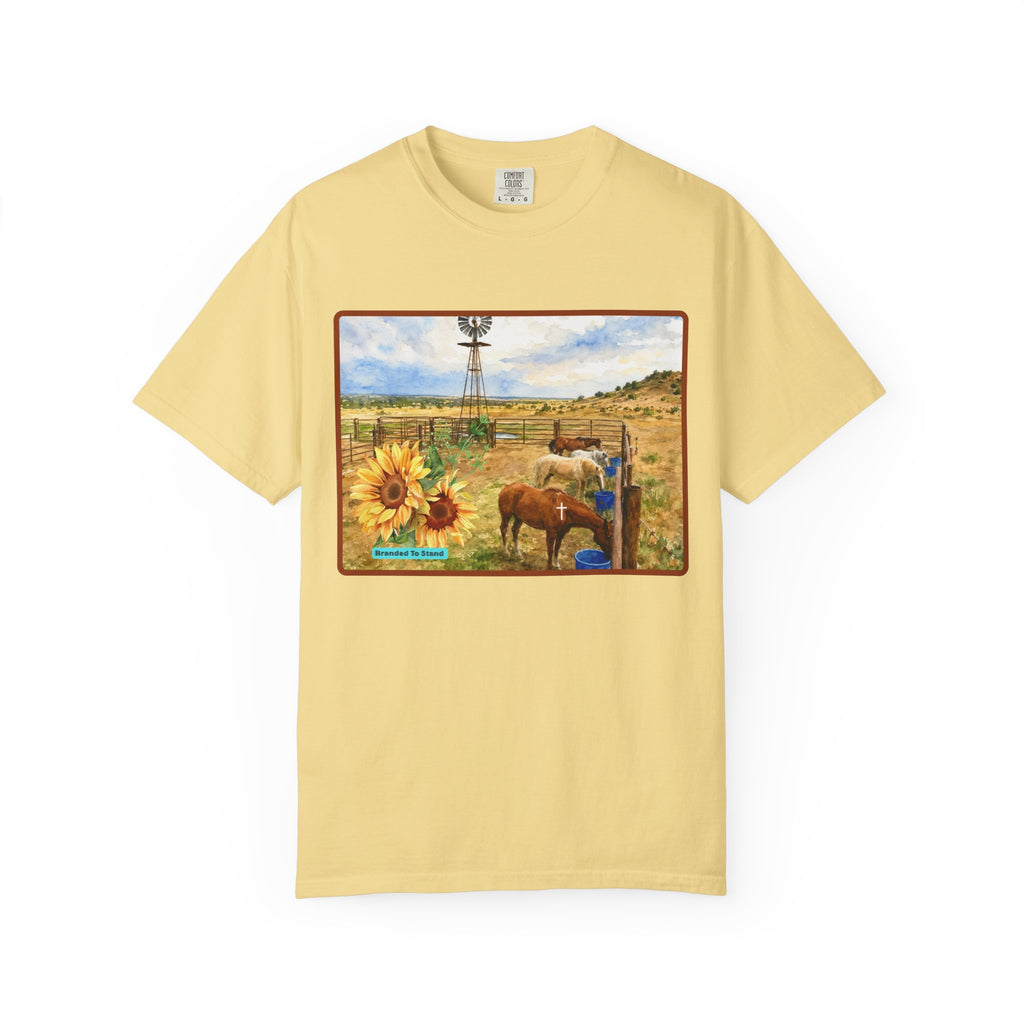 Ranch Branded To Stand Unisex Garment-Dyed T-shirt