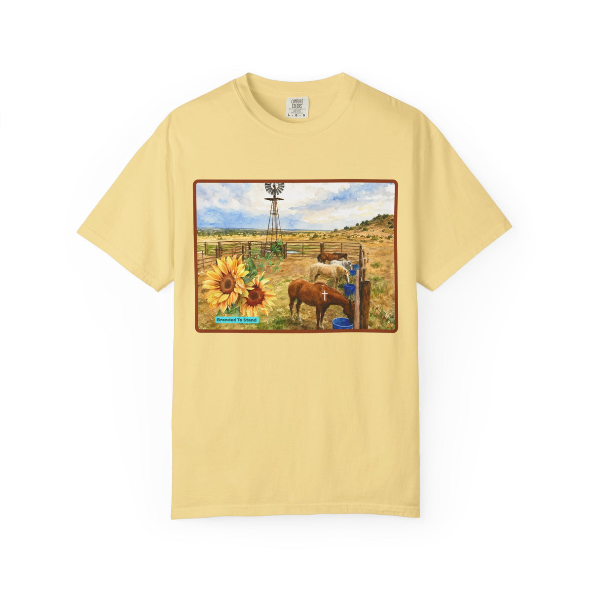 Ranch Branded To Stand Unisex Garment-Dyed T-shirt