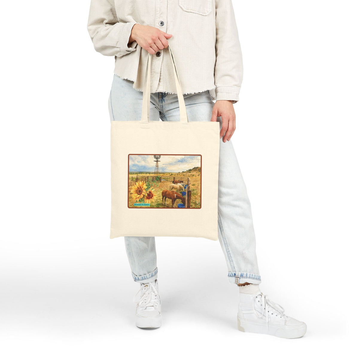 Ranch Branded To Stand Cotton Canvas Tote Bag