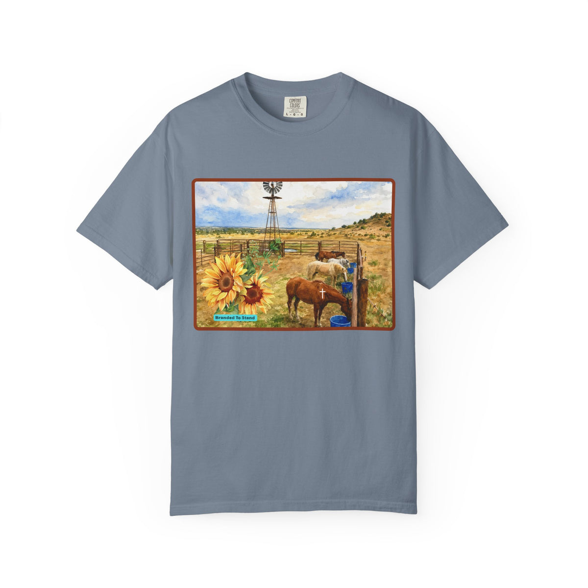 Ranch Branded To Stand Unisex Garment-Dyed T-shirt
