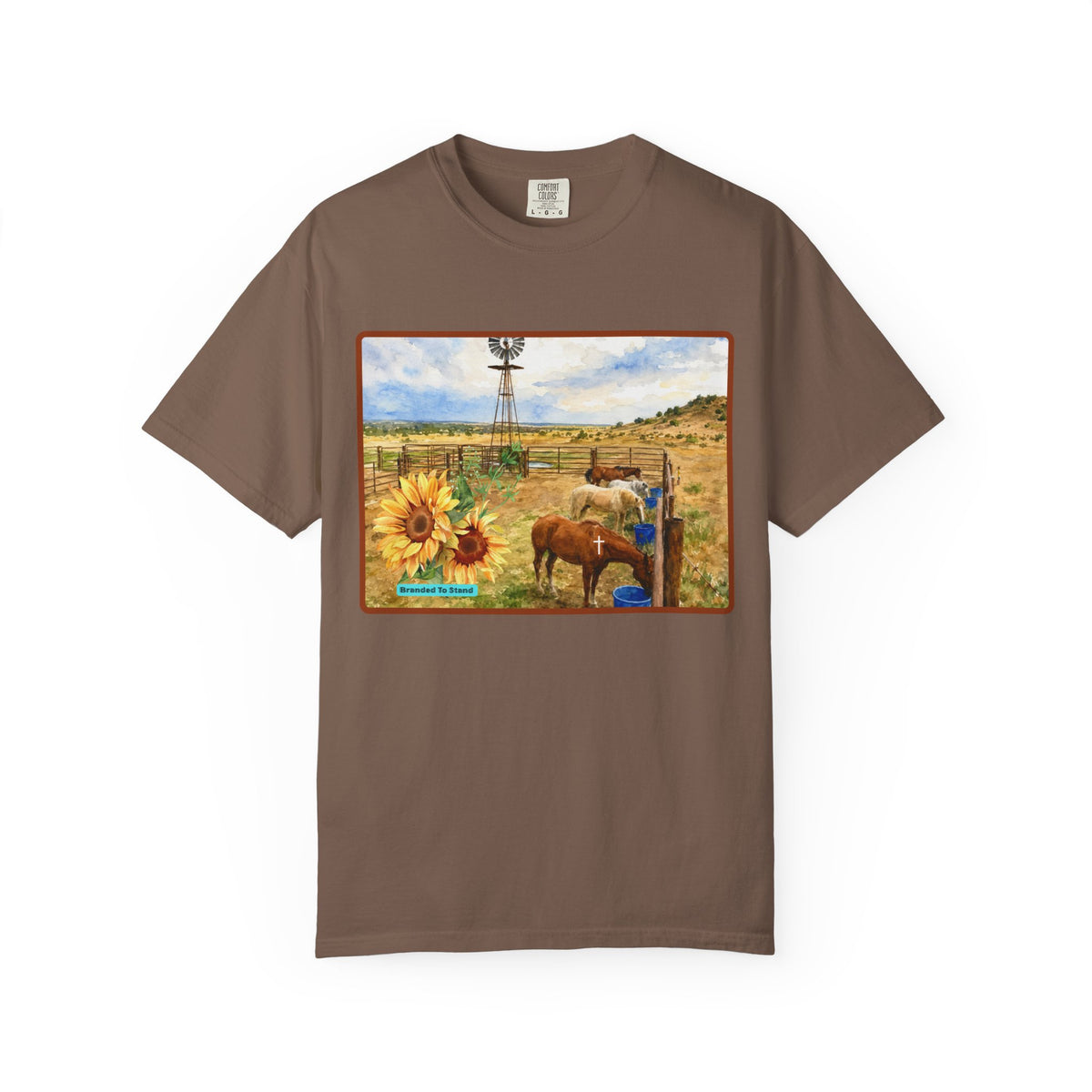 Ranch Branded To Stand Unisex Garment-Dyed T-shirt