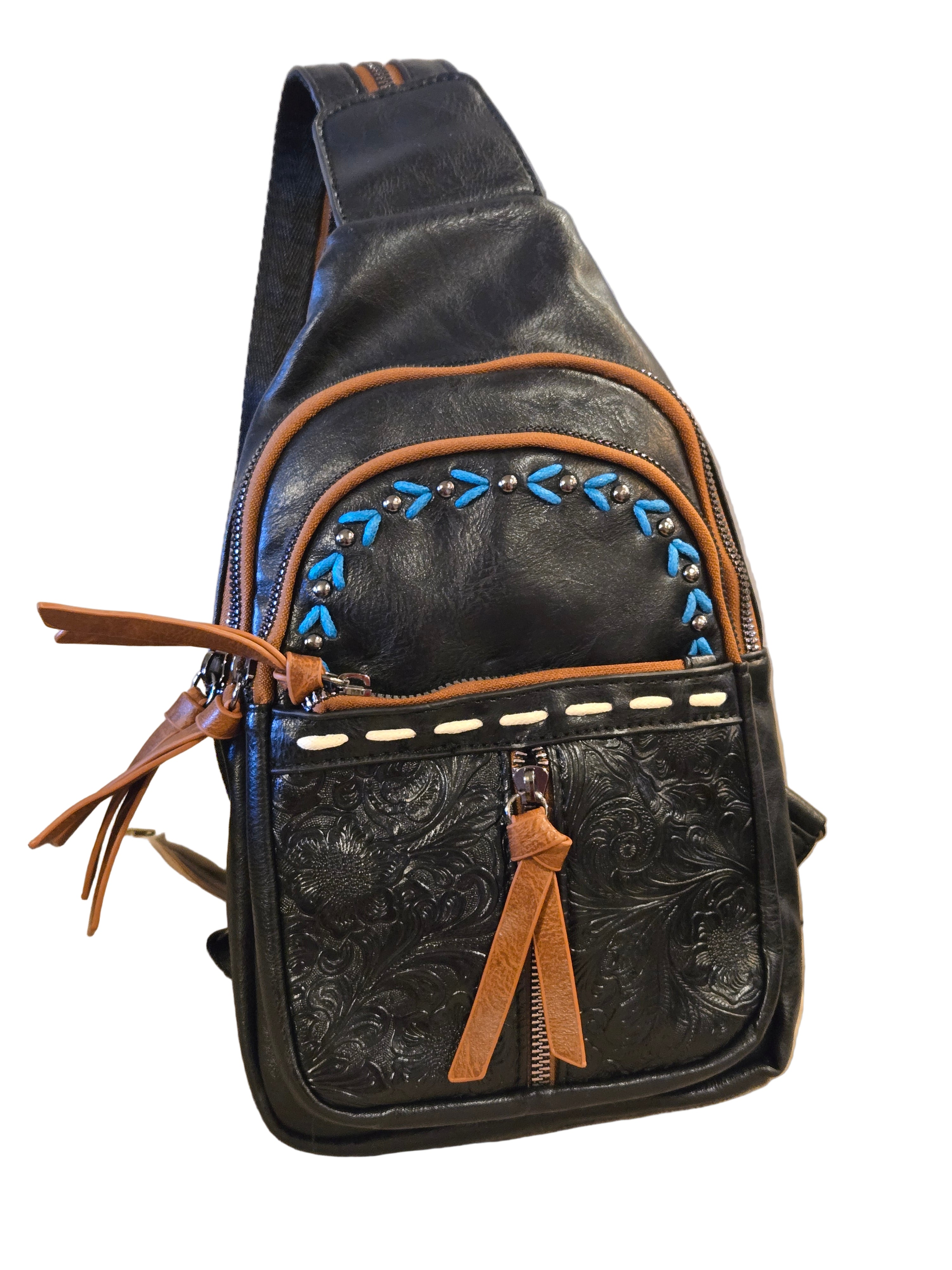Western Sling Bag with Multi Pockets