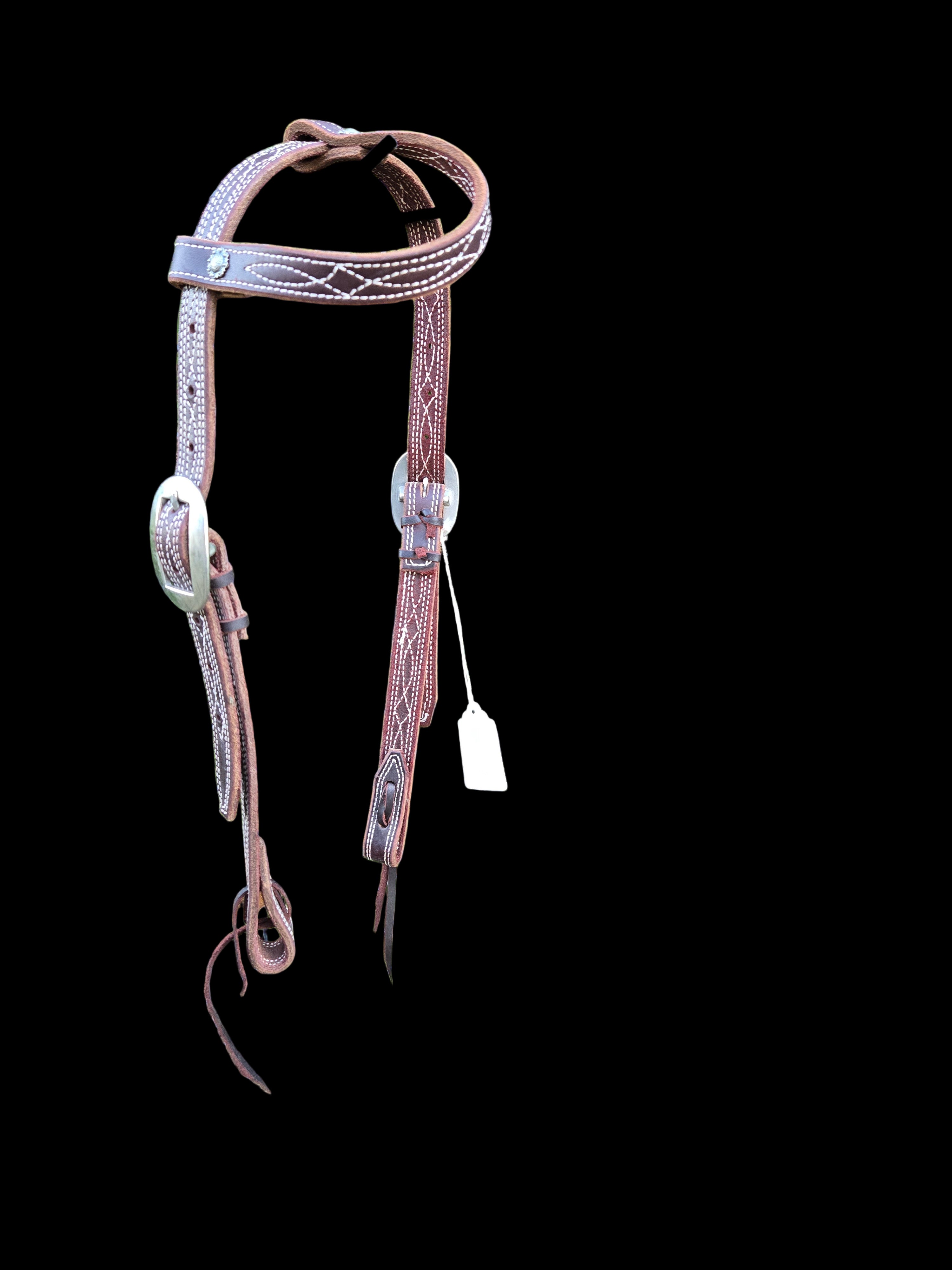 Headstall Latigo One Ear Stitched