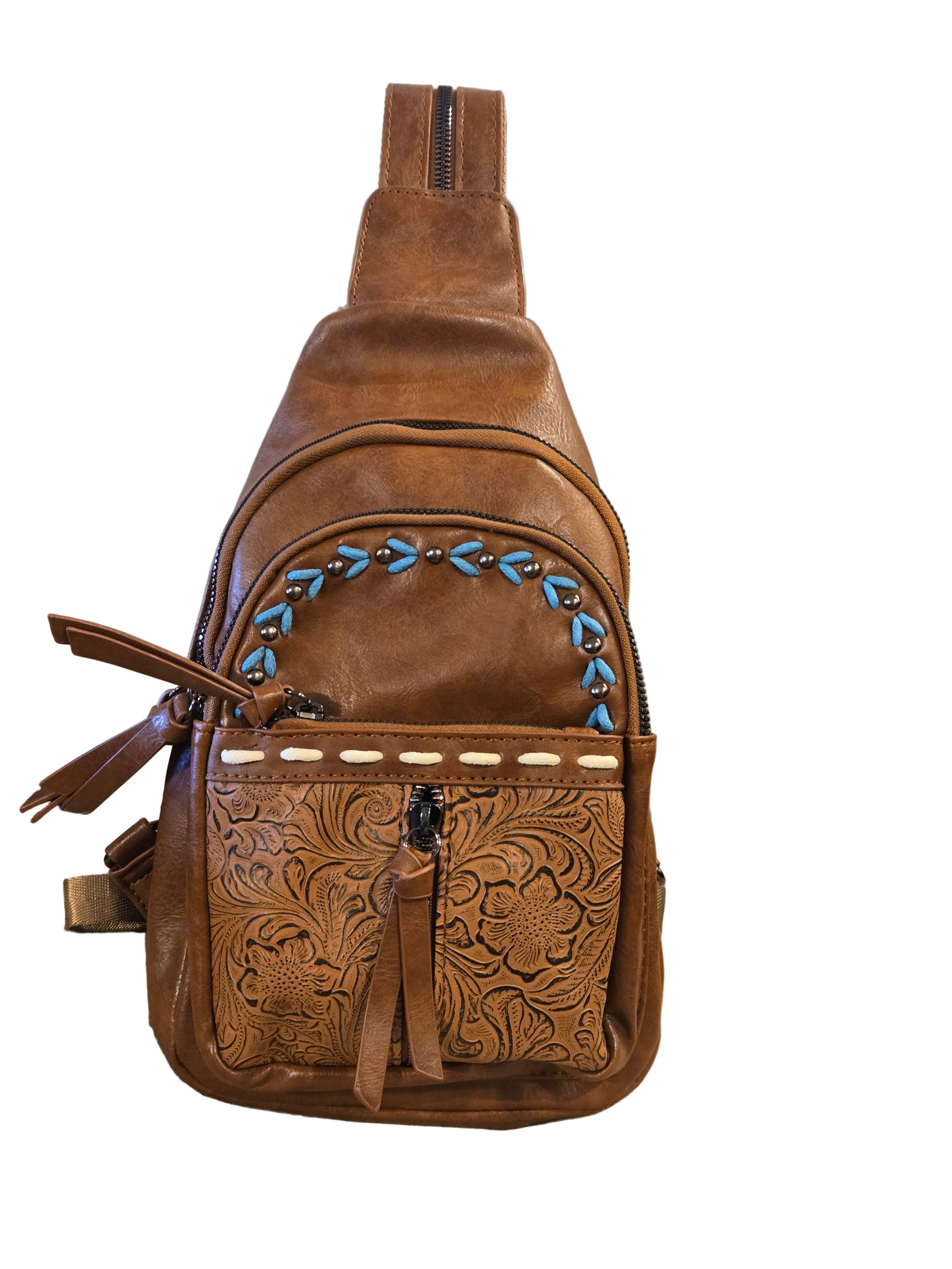 Western Sling Bag with Multi Pockets