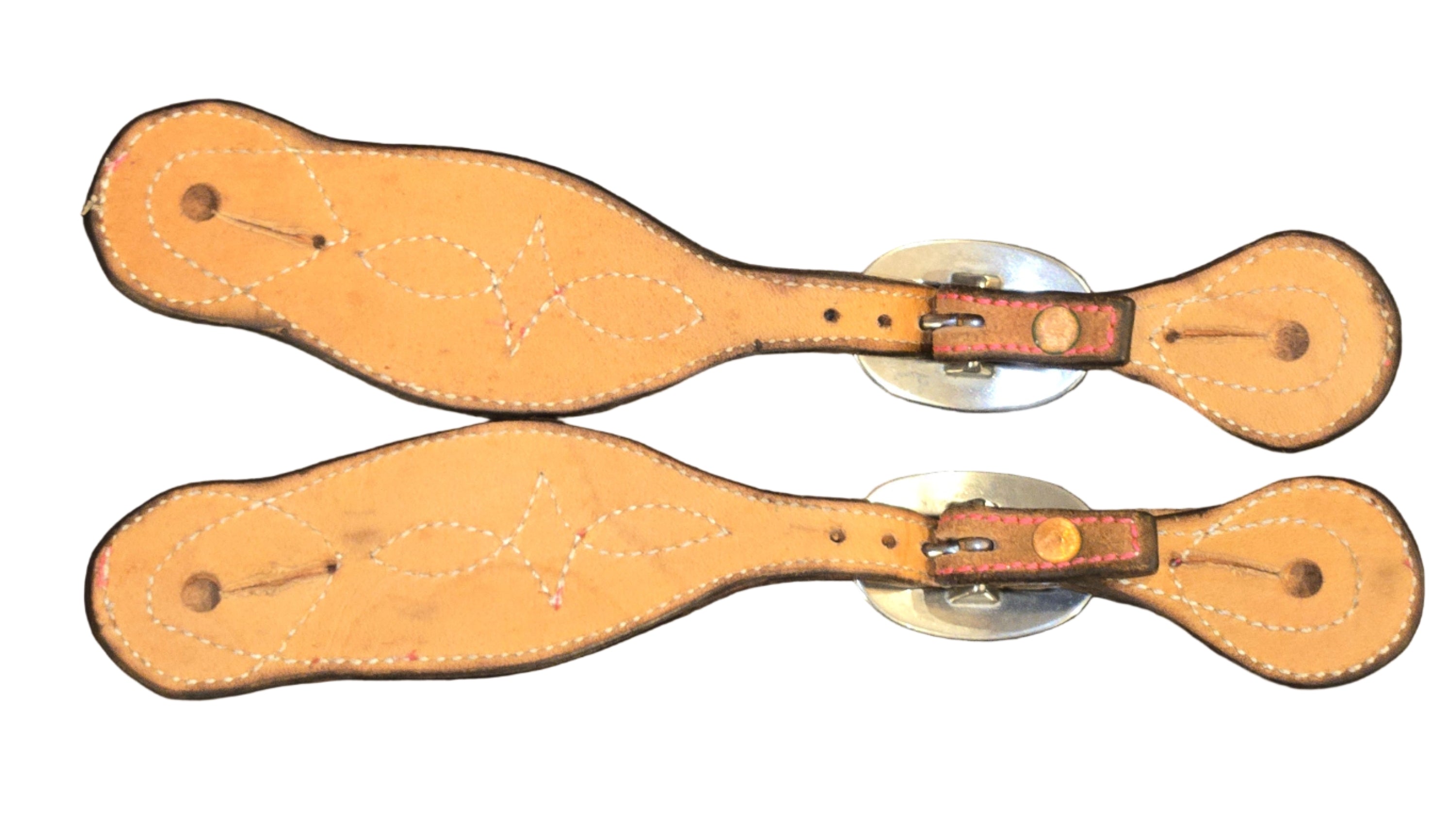 Spur Straps-Kids Pink Boot Stich