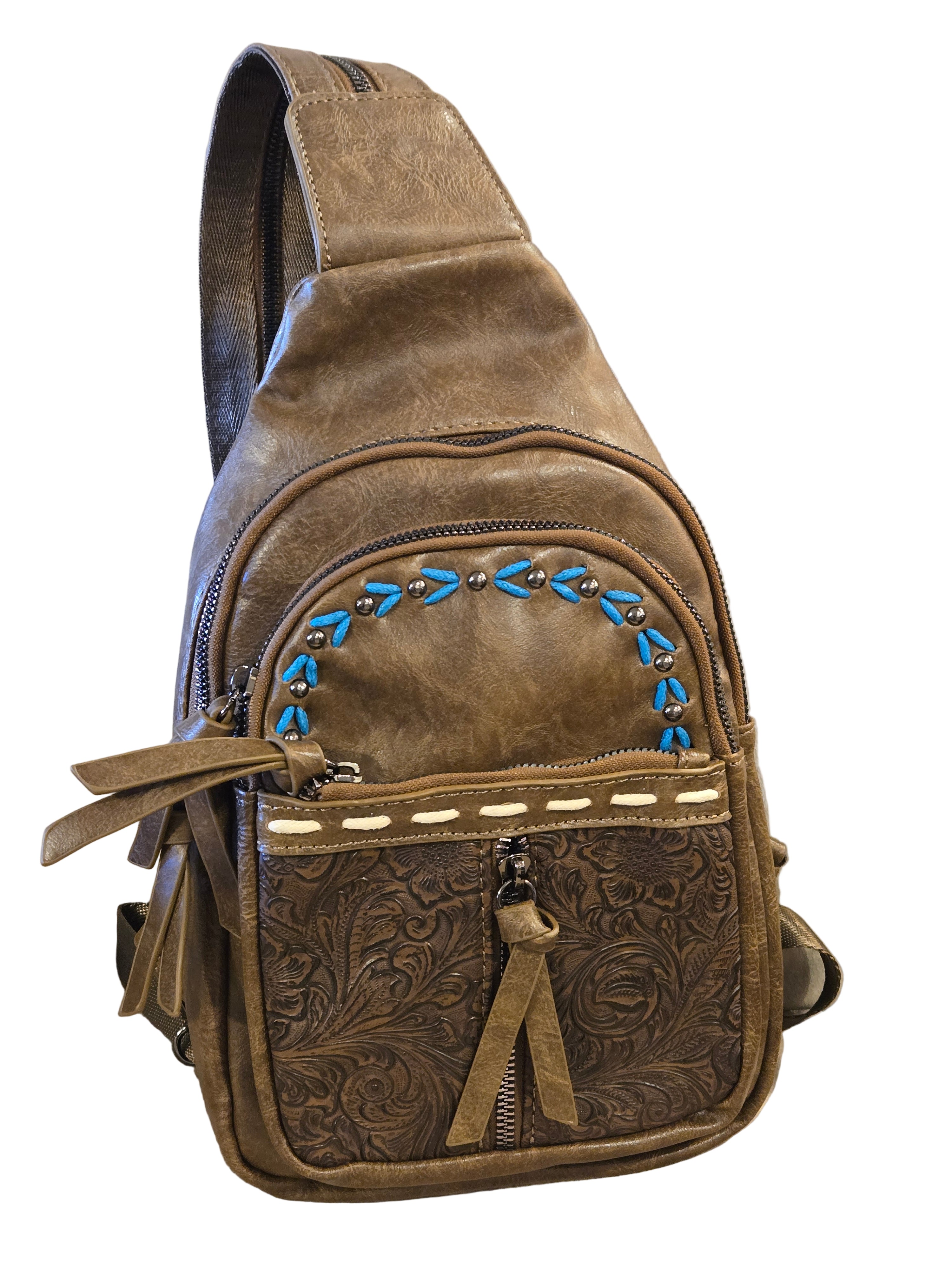 Western Sling Bag with Multi Pockets
