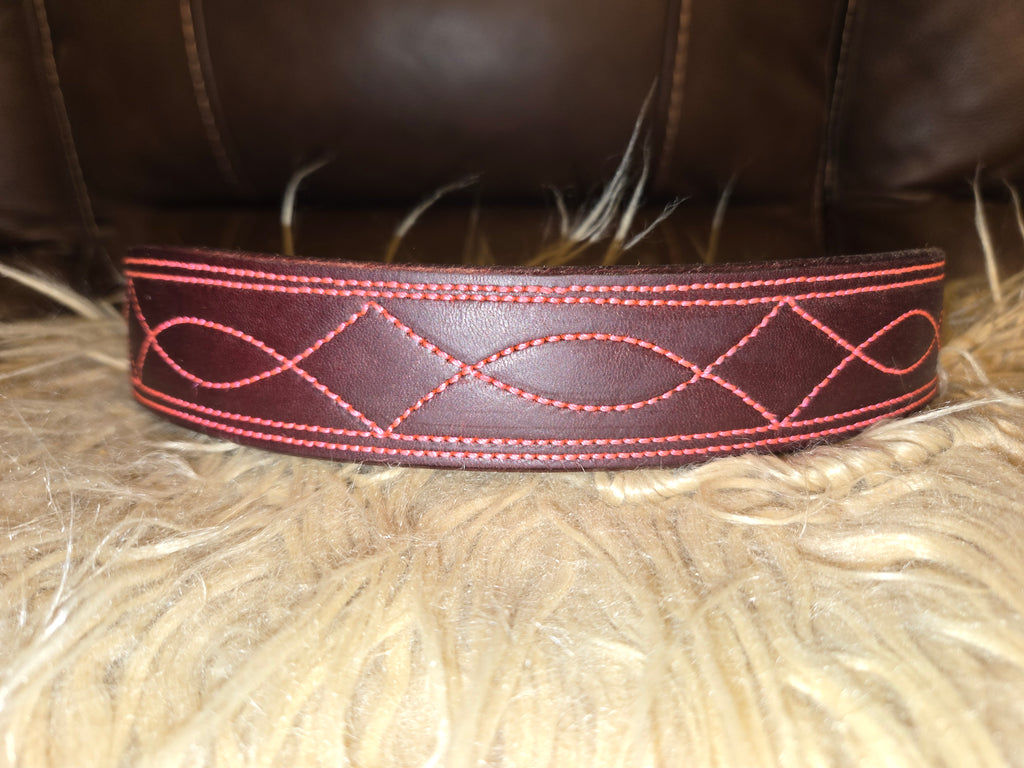 Ranger Latigo Belt with Pink Stitch