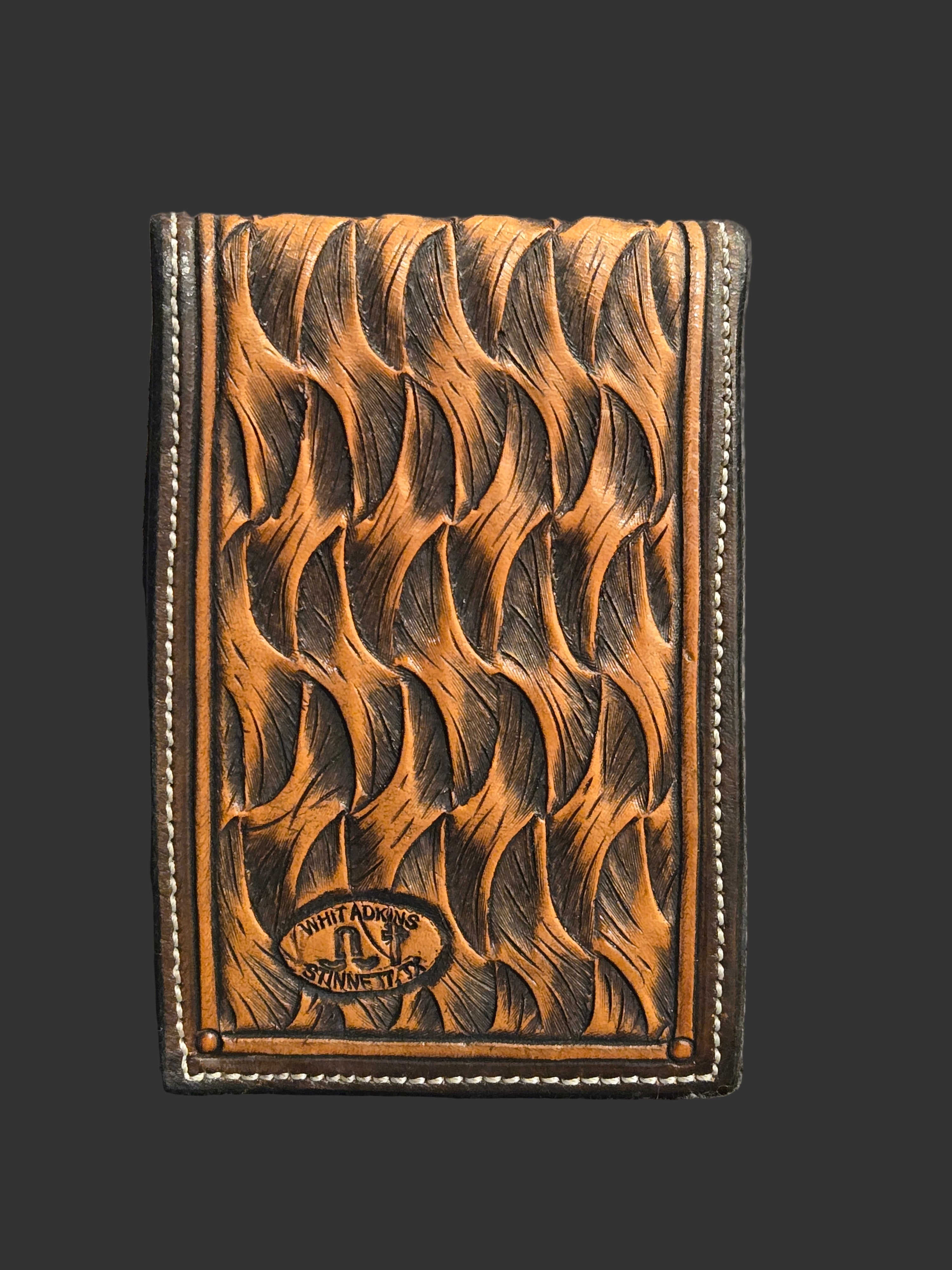 Wallet Handtooled Basket Stamp