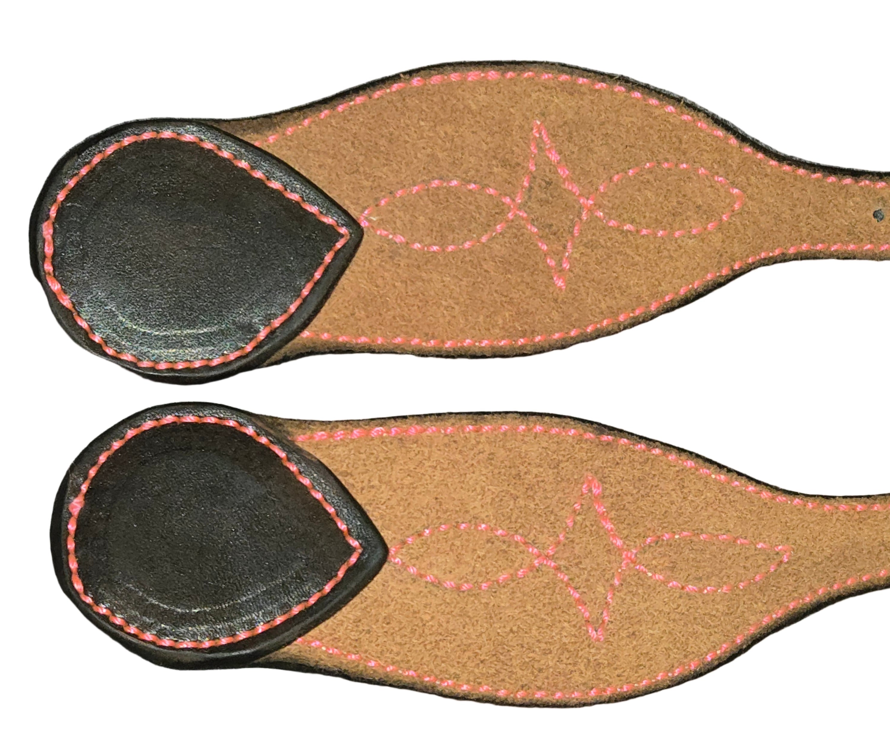 Spur Straps-Kids Pink Boot Stich