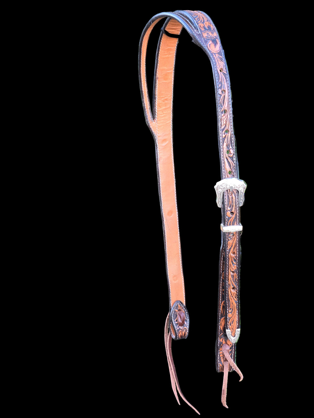 Headstall Splitear Fully Handtooled